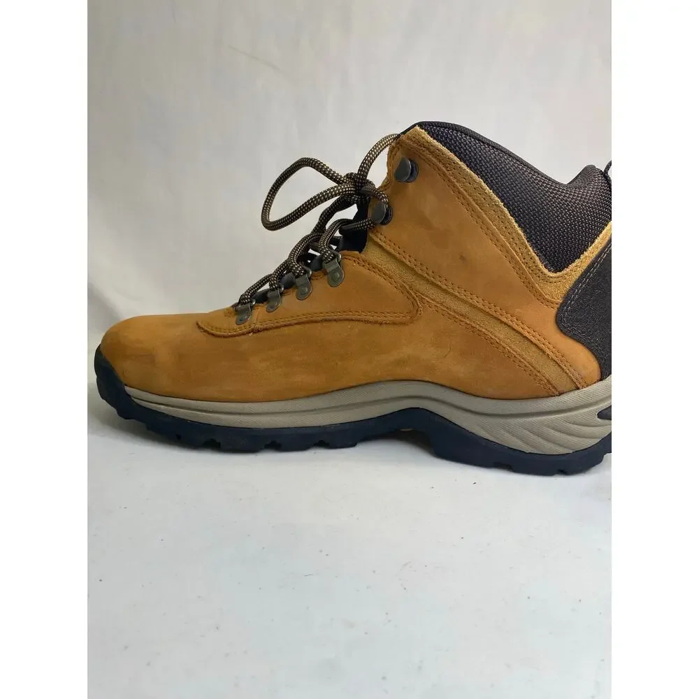 Timberland White Ledge Work Boots Men’s Waterproof‎ Mid Hiker Wheat Nubuck 10